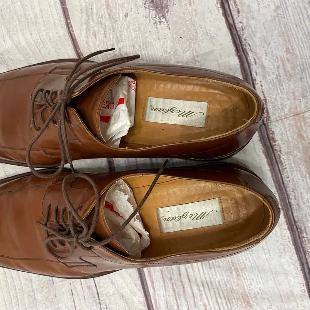 Mezlan Fiore Matte Leather Split Toe Brown Red Derby Lace Up Men’s Size 13